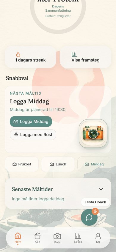 Phood meal camera screen